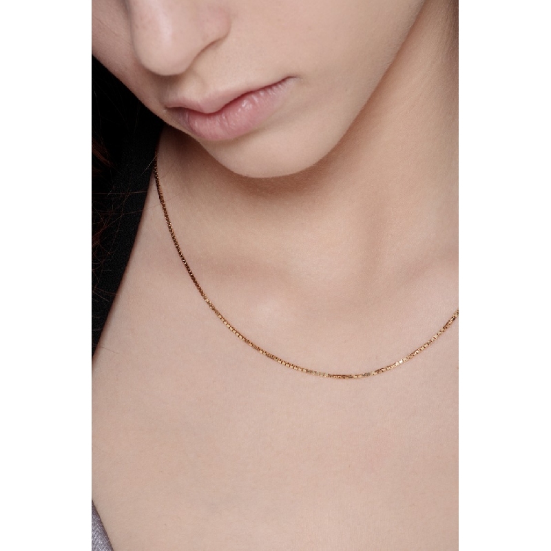 Venetian link necklace in 18k yellow gold, 45 cm Venetian link necklace in 18k yellow gold, 45 cm