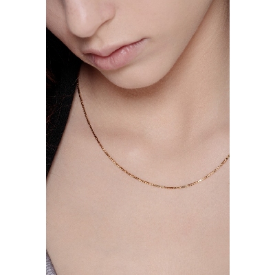 Venetian link necklace in 18k yellow gold, 45 cm