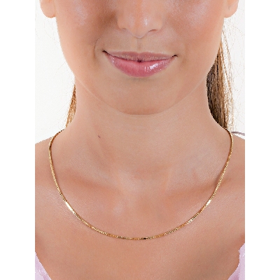 Venetian style chain in 18k yellow gold, 45 cm