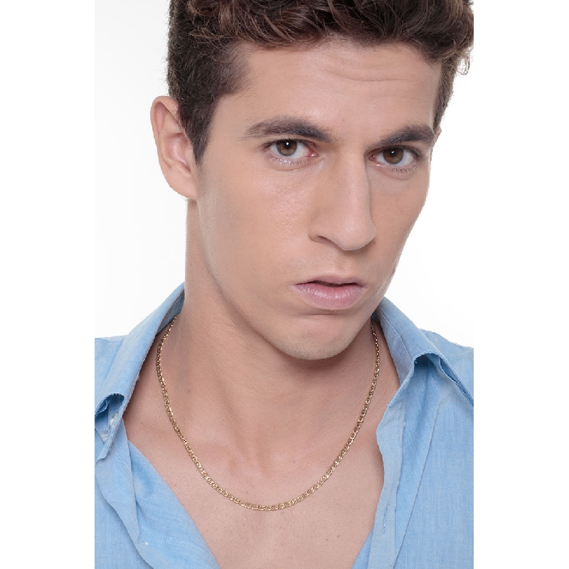 Small anchor 18k yellow gold chain