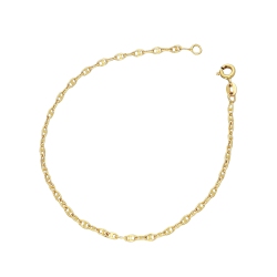 18k yellow gold anchor bracelet