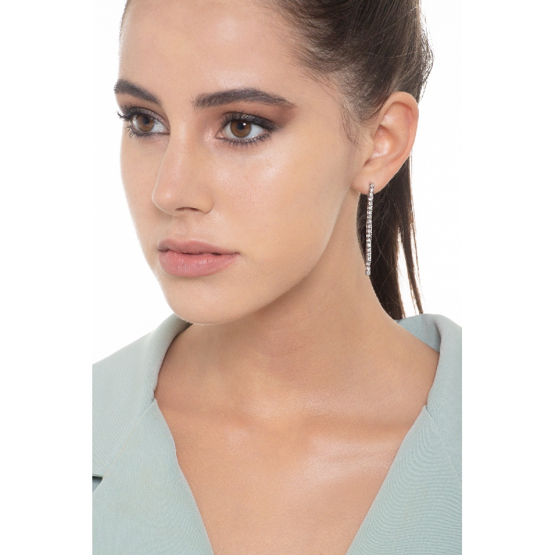 18k white gold bar stud earrings with diamonds 18k white gold bar stud earrings with diamonds