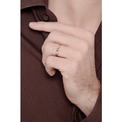 18k yellow gold comfortable wedding ring