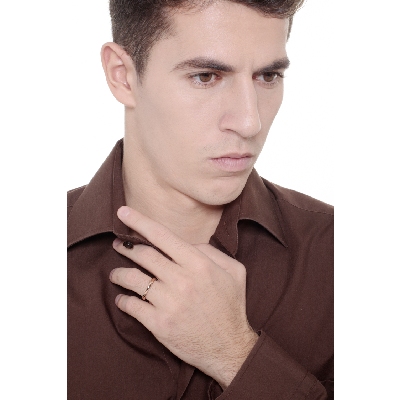 Comfortable wedding ring in 18k rose gold