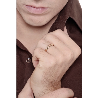 Comfort wedding ring in 18k yellow gold