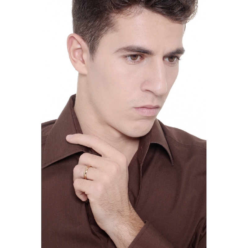 Comfortable Wedding ring in 18k yellow gold