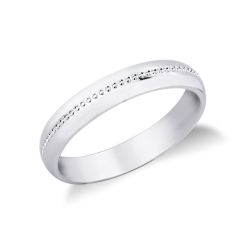 18k white gold comfortable wedding ring