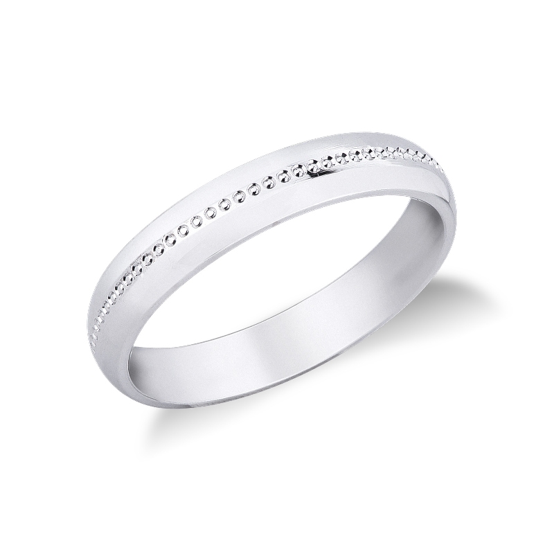 18k white gold comfortable wedding ring