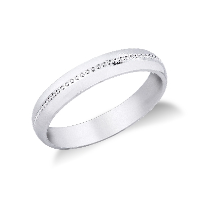 18k white gold comfortable wedding ring
