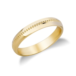 18k yellow gold comfortable wedding ring