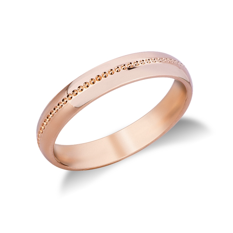 Comfort wedding ring in 18k rose gold 