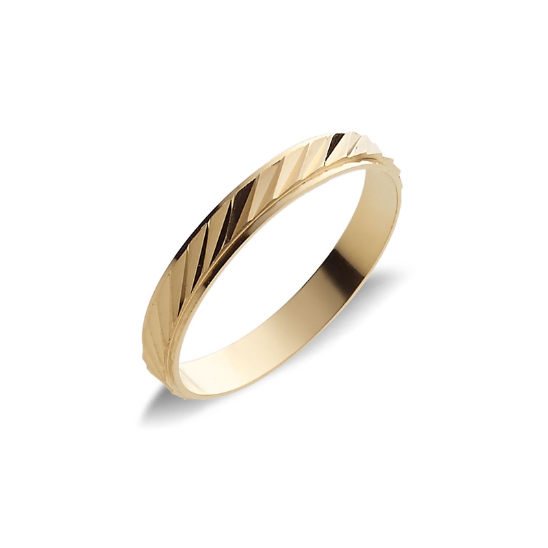 Yellow gold 18k wedding ring 