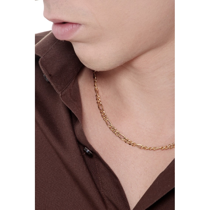 18k yellow gold Figaro chain