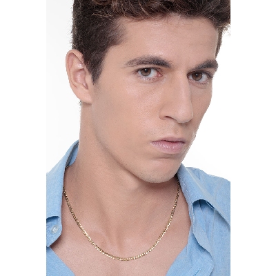 Gourmette necklace in yellow gold 18k 