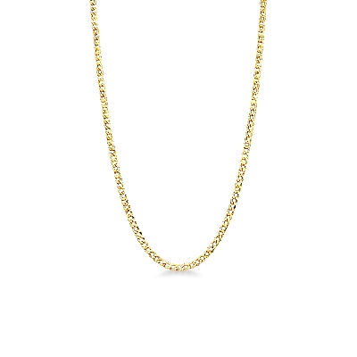 Gourmette necklace in yellow gold 18k 