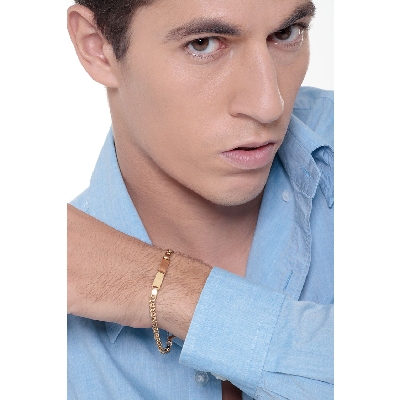 Bracelet 18k yellow Gold with platelet