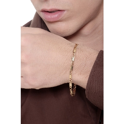 Man bracelet in yellow gold 750
