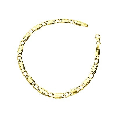 Man bracelet in yellow gold 750