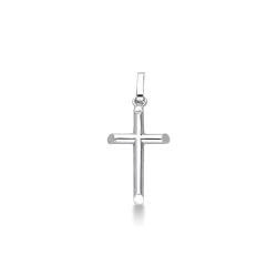 Cross pendant in 18k white gold