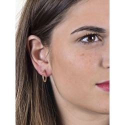 Yellow gold 18k tiny oval earrings  2