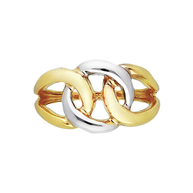 Yellow and white gold 18k ring 