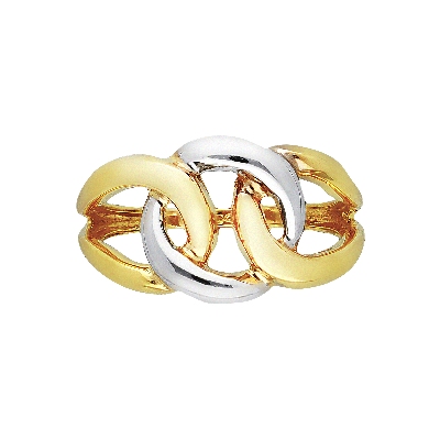 Yellow and white gold 18k ring 