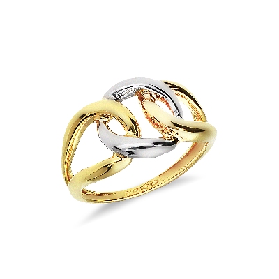 Yellow and white gold 18k ring 