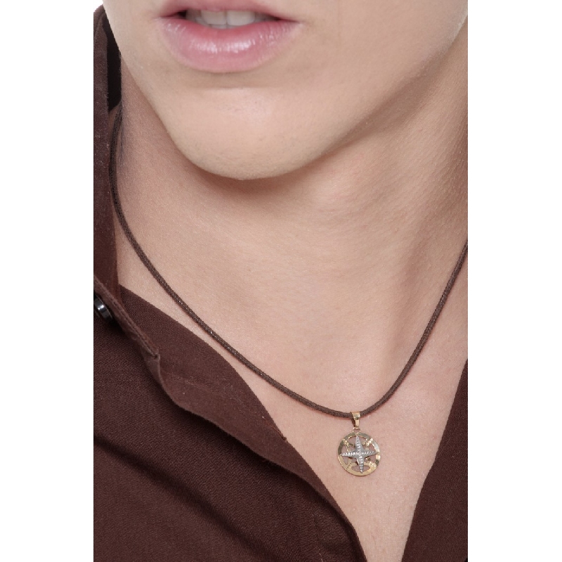 Wind rose pendant in 18k white and yellow gold Wind rose pendant in 18k white and yellow gold