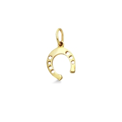 Horseshoe pendant in 18k yellow gold