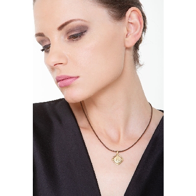 Baptism pendant in 18k yellow gold