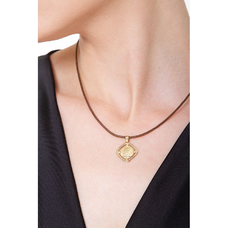 Baptism pendant in 18k yellow gold