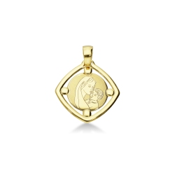 Baptism pendant in 18k yellow gold
