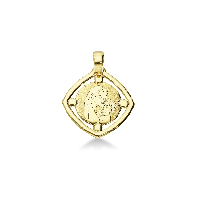 Baptism pendant in 18k yellow gold
